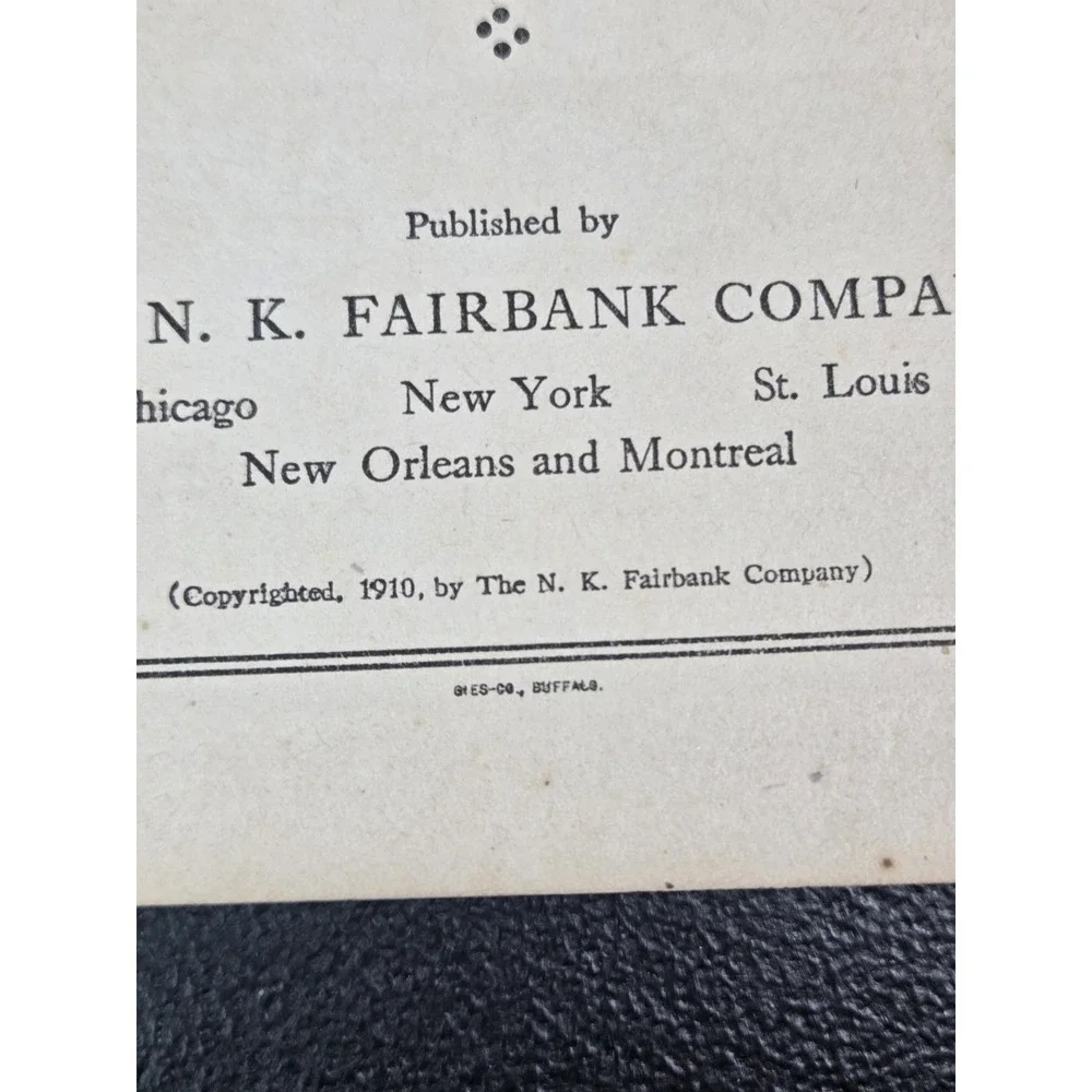 Home Helps A Pure Food Cook Book by NK Fairbank Company - Antique 1910 Paperback